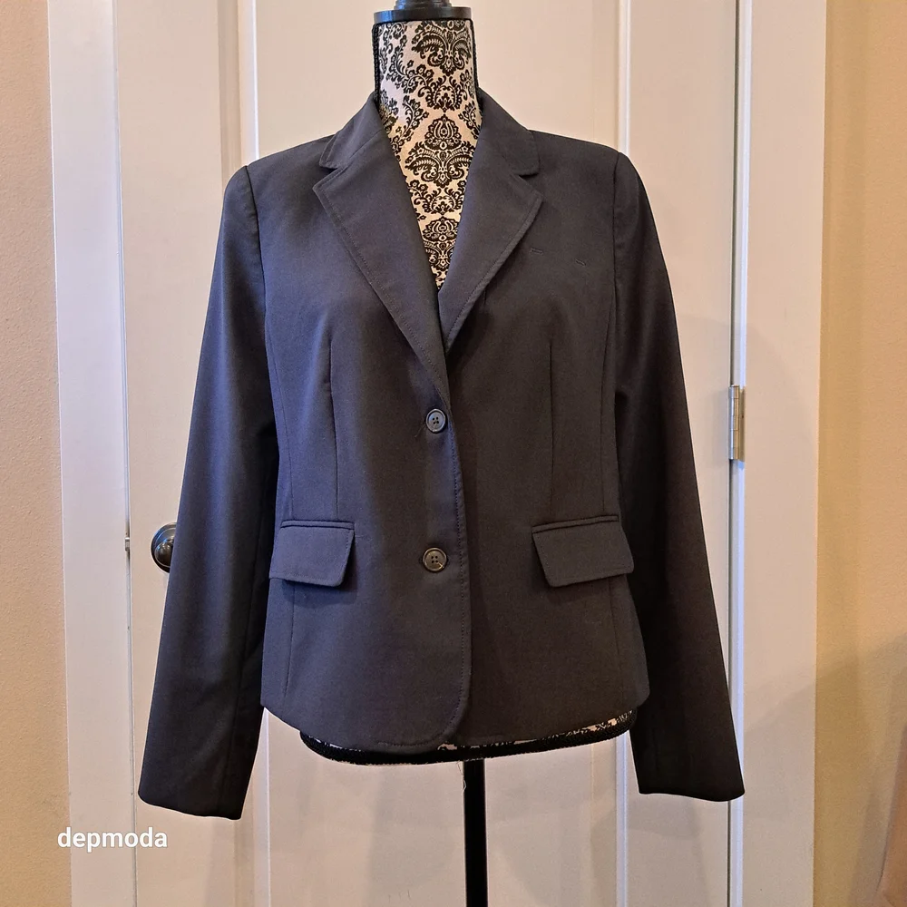 Lands' End womens Blazer coat color Navy blue Size 6